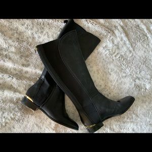 Beautiful Louise et Cie black leather/textile boots